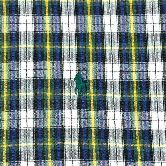 Ralph Lauren Shirt Mens Extra Large XL Plaid Long Sleeve Seersucker Button Down - Picture 7 of 11